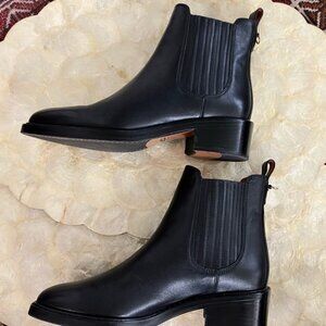 Coach Bowery Boots, Black, Size 8